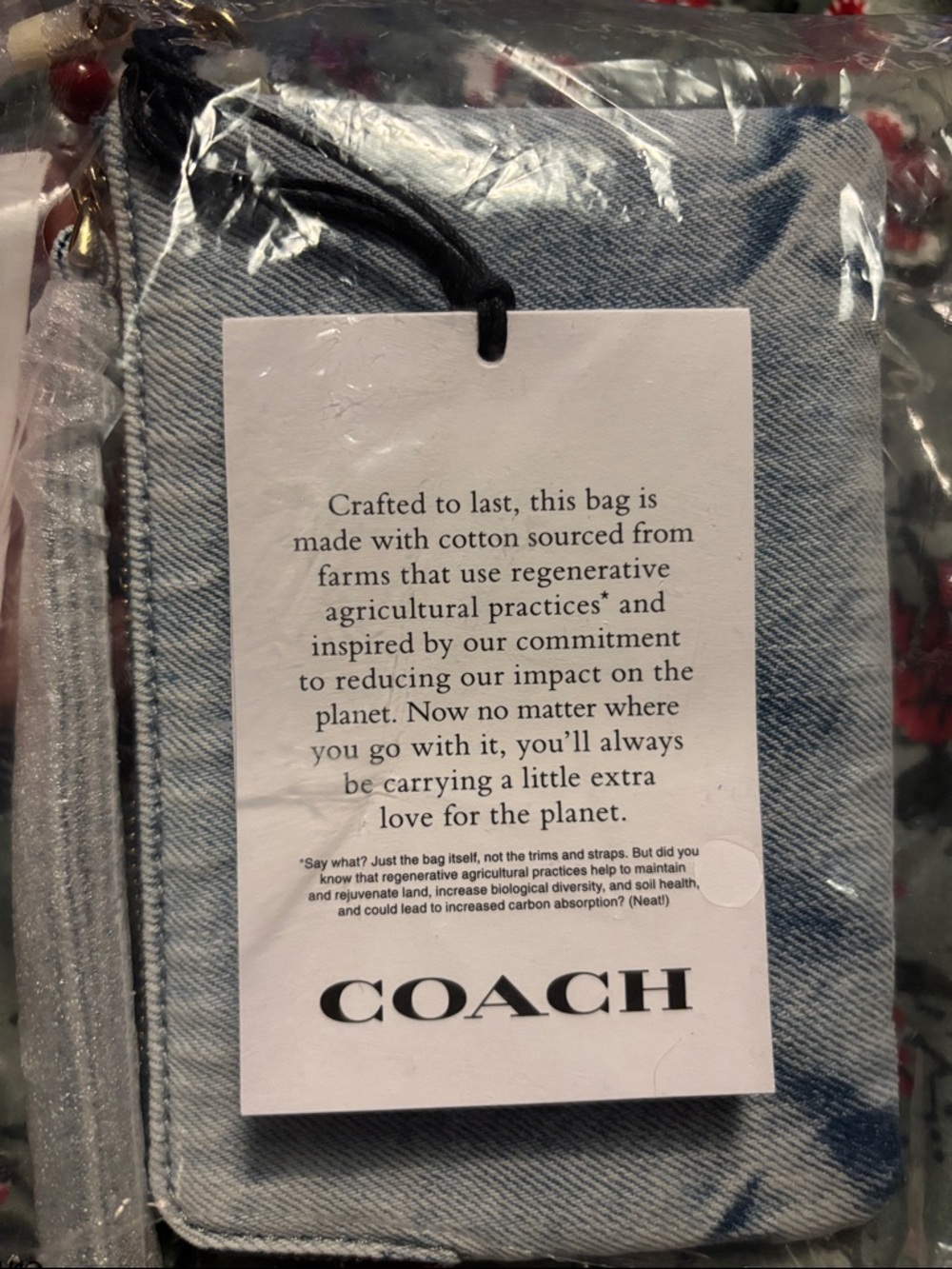 Coach Loved Denim Wristlet With Charms - Picture 4 of 4